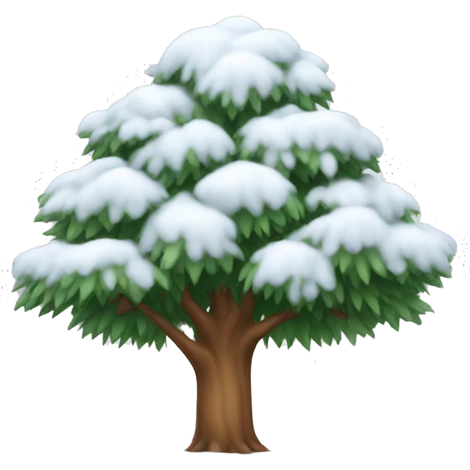 Tree with snow emoji