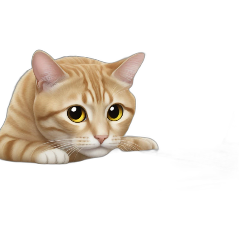 Cat watching computer mouse in mousehole emoji