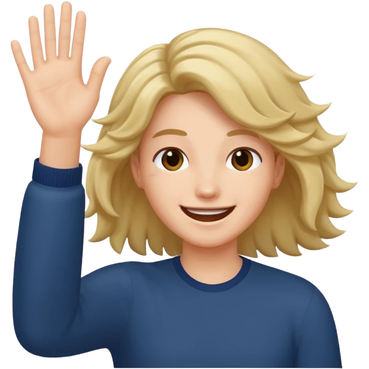 flicking hair emoji with hand emoji