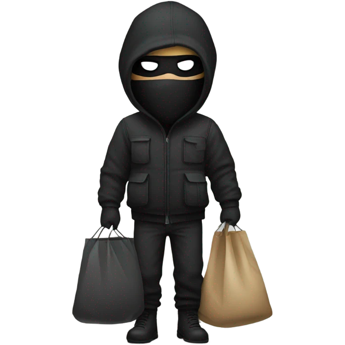 Robber with bag emoji