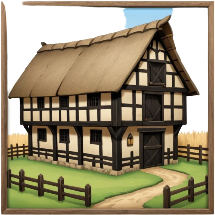old tudor barn from the 1400s emoji