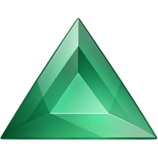 Green Triangle upside up emoji