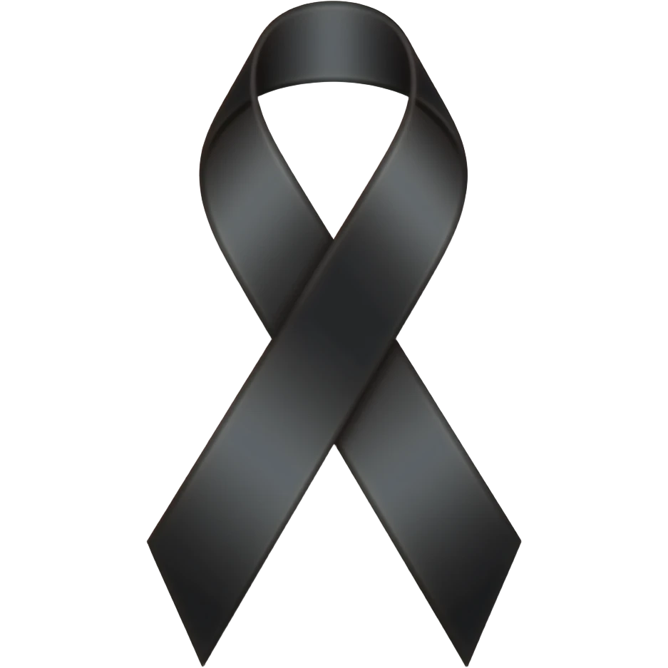 Lazo negro de luto emoji