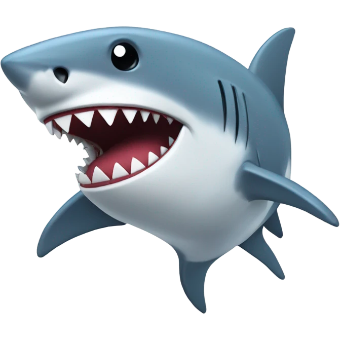 A shark holding a stitch plushie emoji