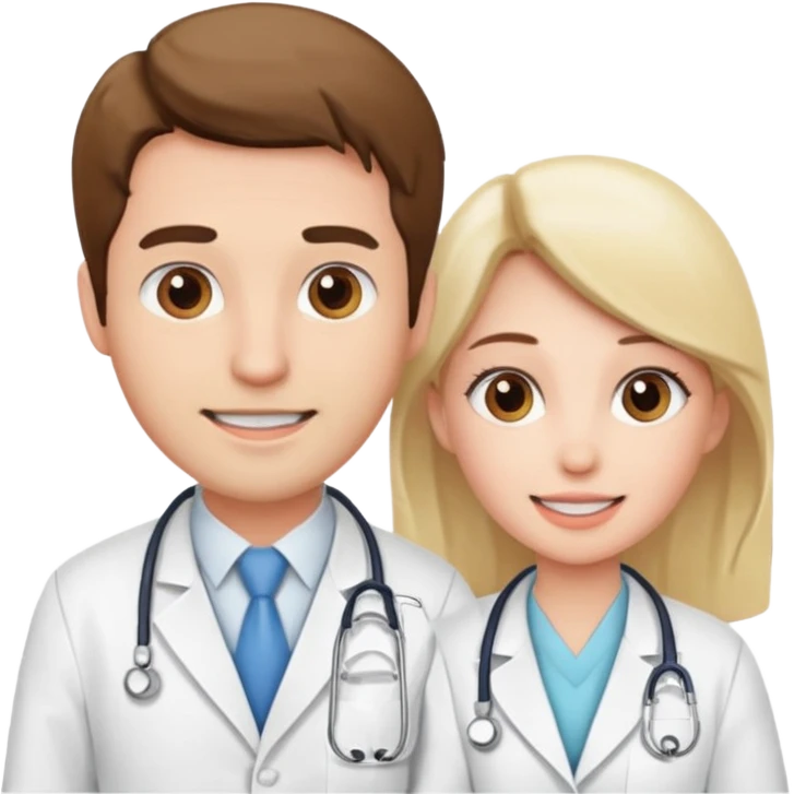 dentistas hombre y mujer  emoji