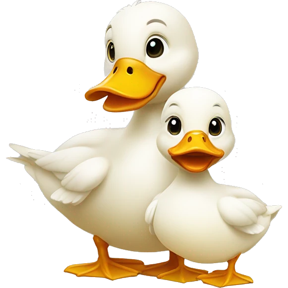 Duck with baby’s emoji