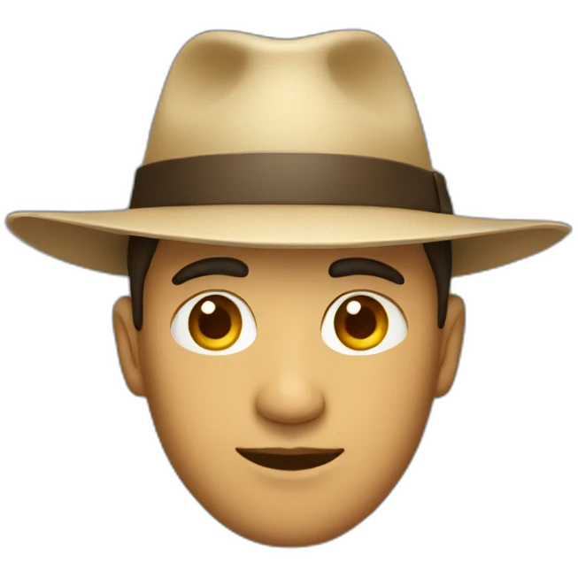 a man wearing a hat emoji