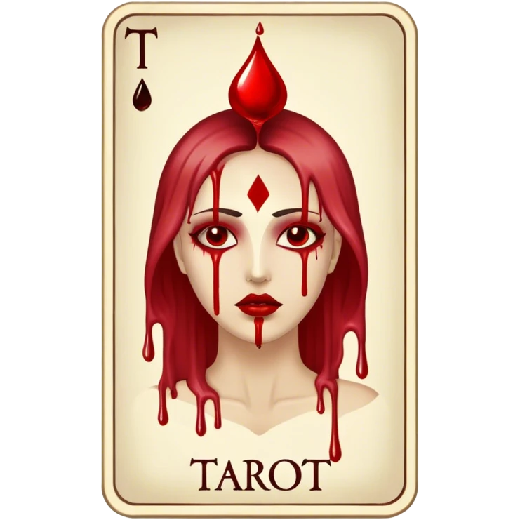 Tarot card with blood drips  emoji