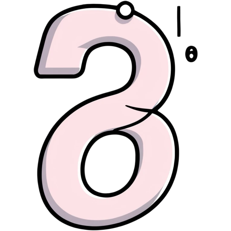 Elegant number 6 made of pearls or with pearl decorations emoji