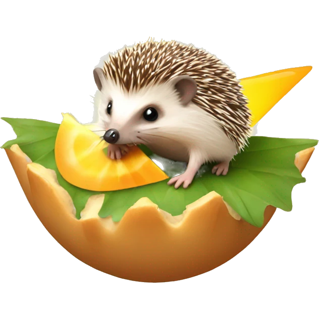 Hedgehog eating the sun emoji