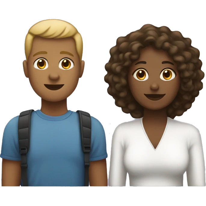 Trisal Couple of three people one black women, one white women and a white man emoji