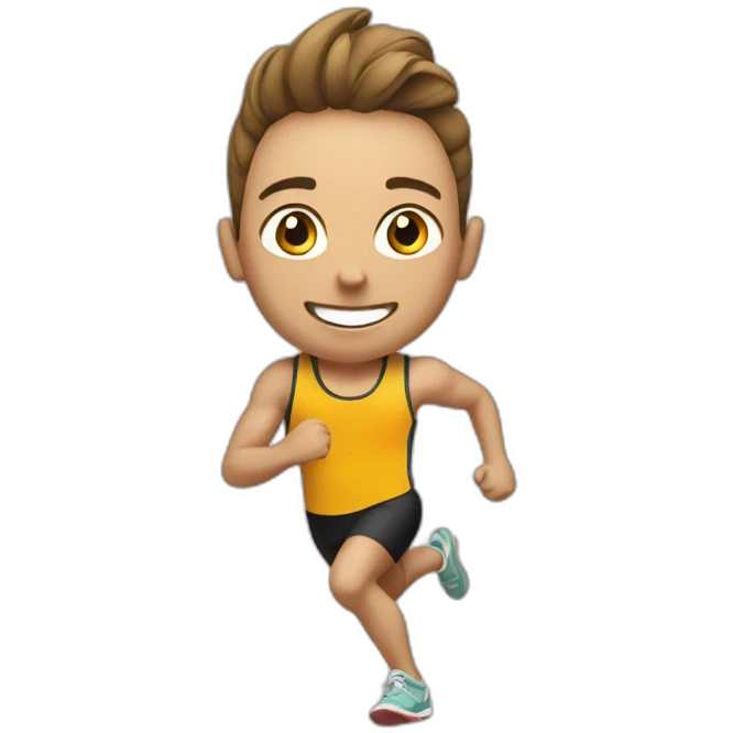 Runner with Koki logo emoji