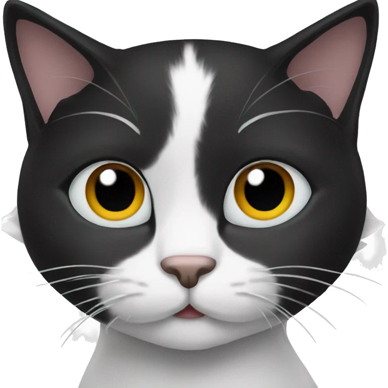 Black and white cat emoji