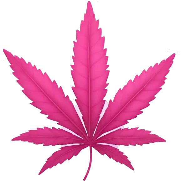pink marijuana leaf emoji