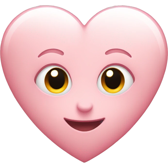 light pink heart that matches the other apple emojis emoji