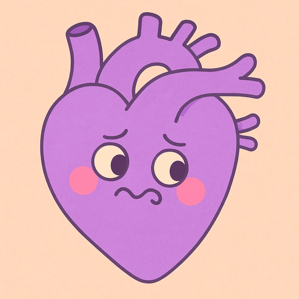 purple heart, pastel toon style, soft colors emoji