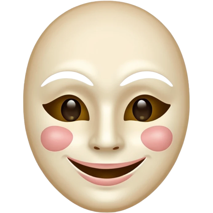 sad face who holds a happy mask emoji