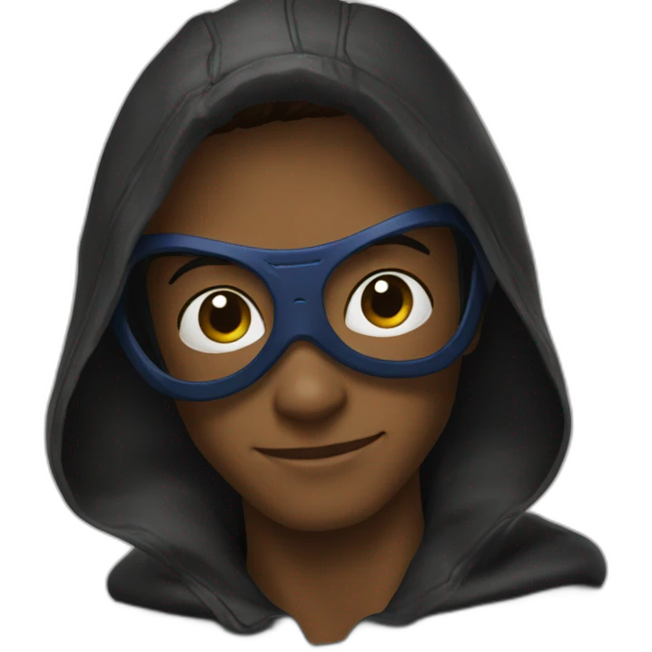 Spiderman in black emoji