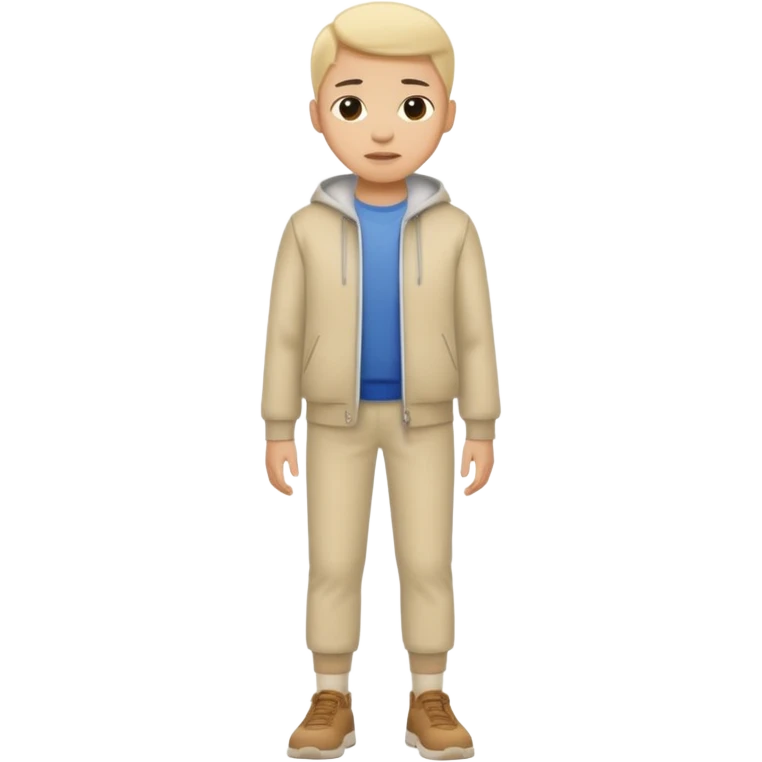 Fata nud sta cu picioarele largite emoji