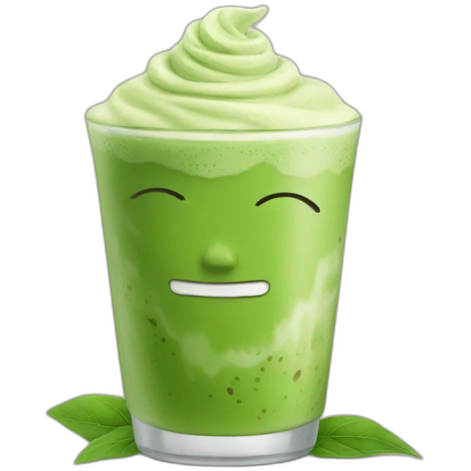Matcha ice latte emoji