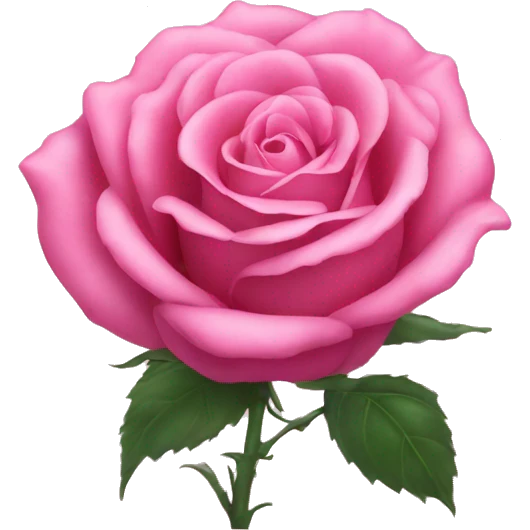 Pink rose emoji