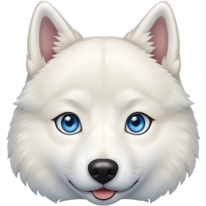 White husky Siberian with blue eyes dog emoji