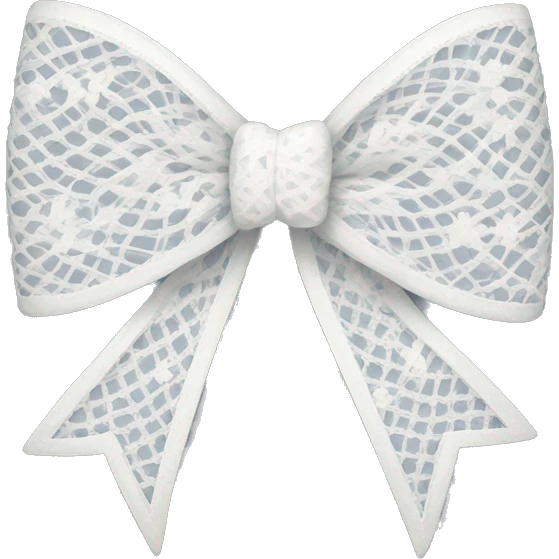 white lace bow emoji