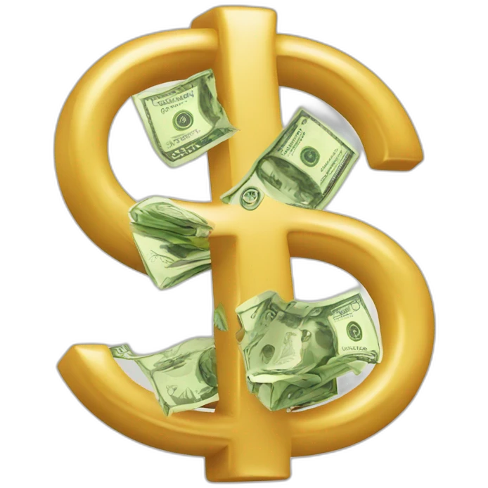 Money flow with € symbol emoji