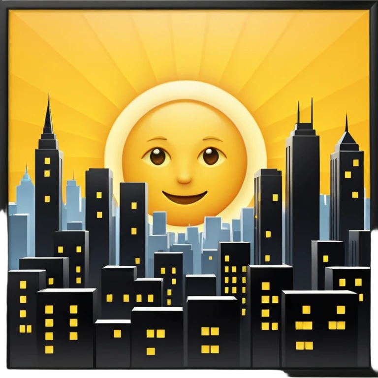 Sun in the city emoji