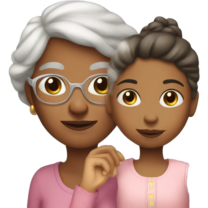Grandmother with a girl emoji