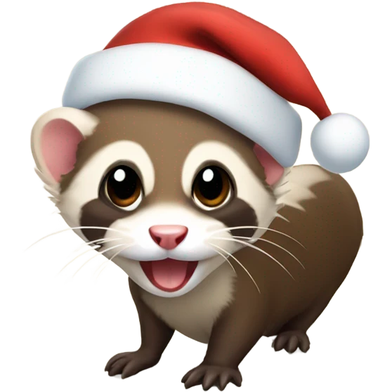 ferret with santa hat emoji