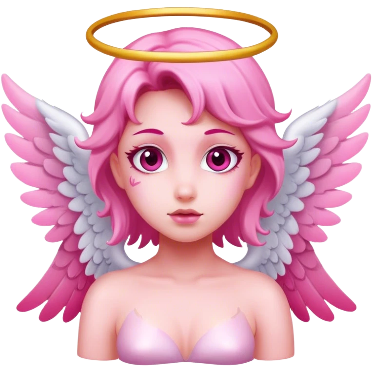 angel with pink wing emoji