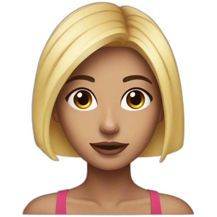 instagram model looking through instagram emoji