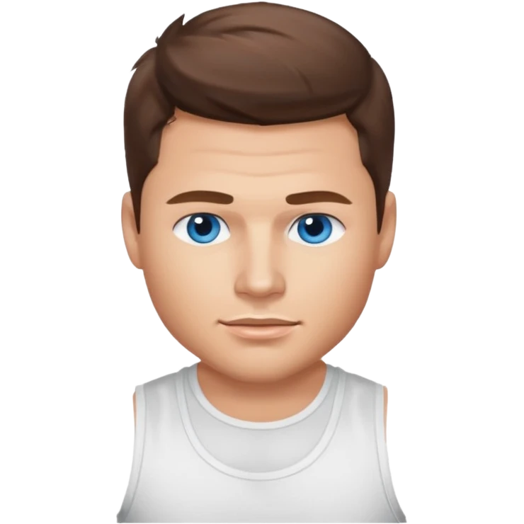 Nick Lachey blue eyes, brown hair, white tank top emoji
