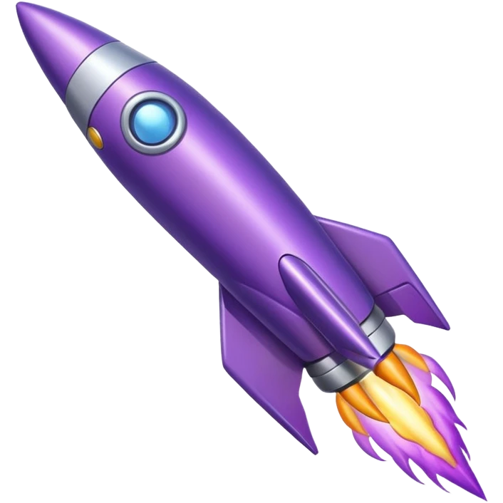 purple rocket emoji
