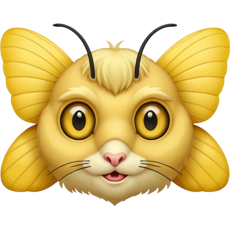 yellow moth with face of trump emoji