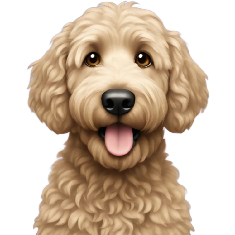 Black golden doodle  emoji