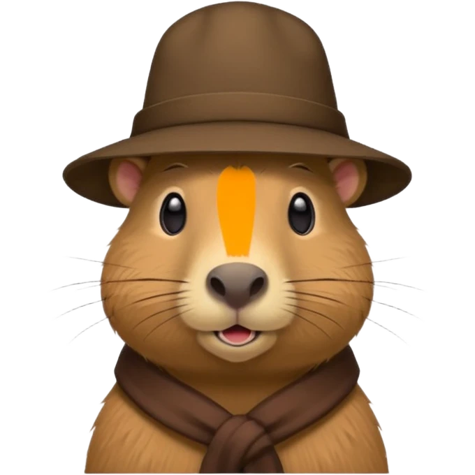 Capibara with a hat emoji