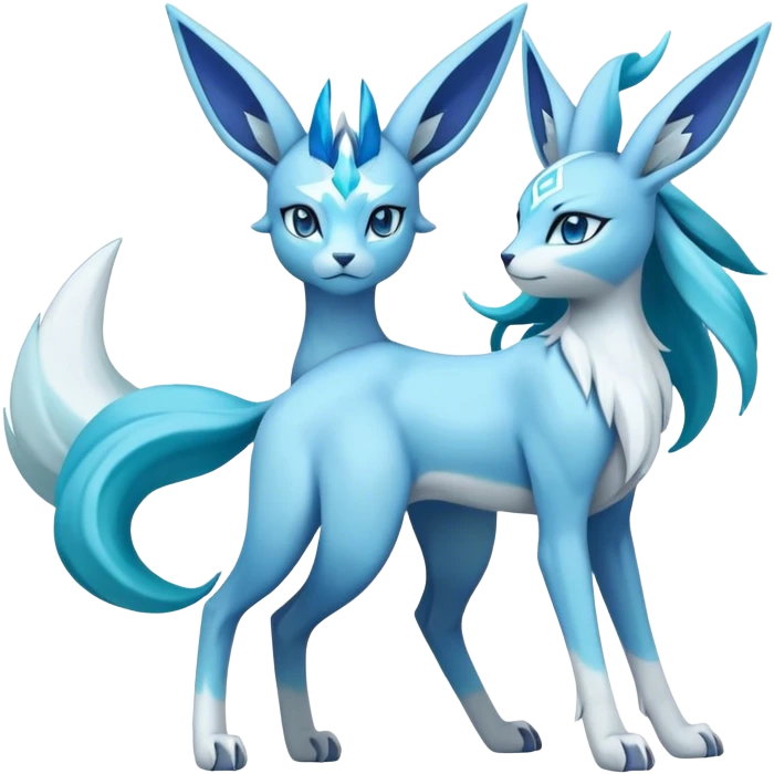Lucia-suicune-Glaceon-hybrid, full body emoji
