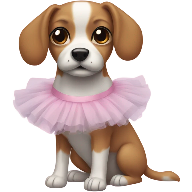 Dog wearing tutu  emoji