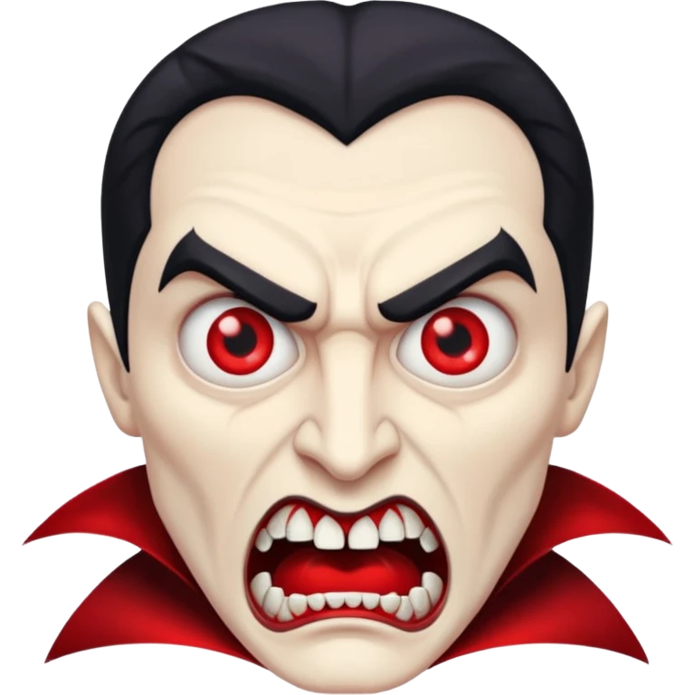 angry dracula face emoji