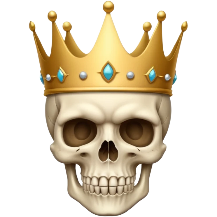 a skull face with a crown emoji