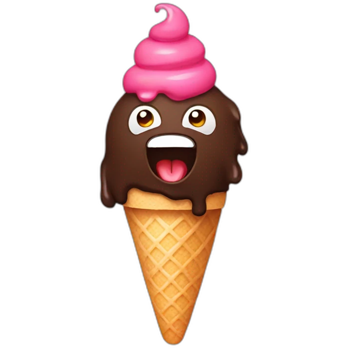 gorilo tomando sorvete emoji