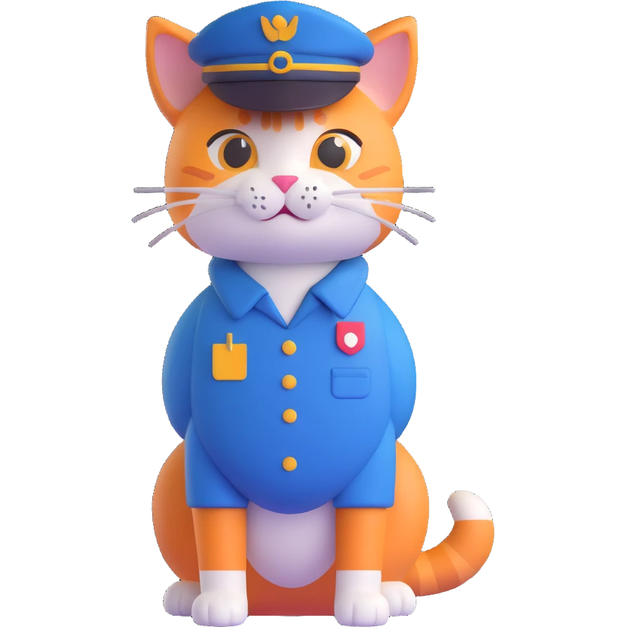 postman cat, very cute emoji