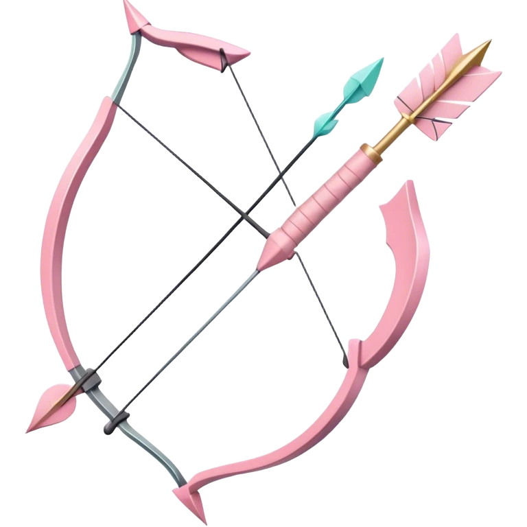 pastel pink cupids bow and arrow emoji