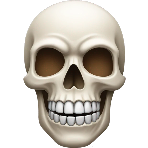 classic skull emoji with a teari emoji