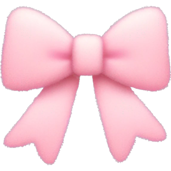 Light pink fuzzy bow emoji