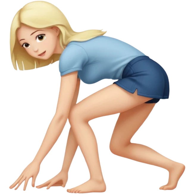 intimate girl spread bending over sfw emoji