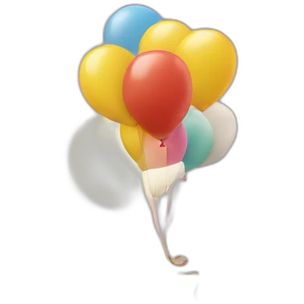 balloons flying in the sky emoji