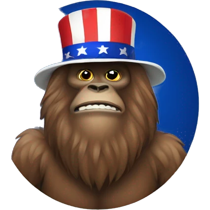 Patriotic Sasquatch  emoji